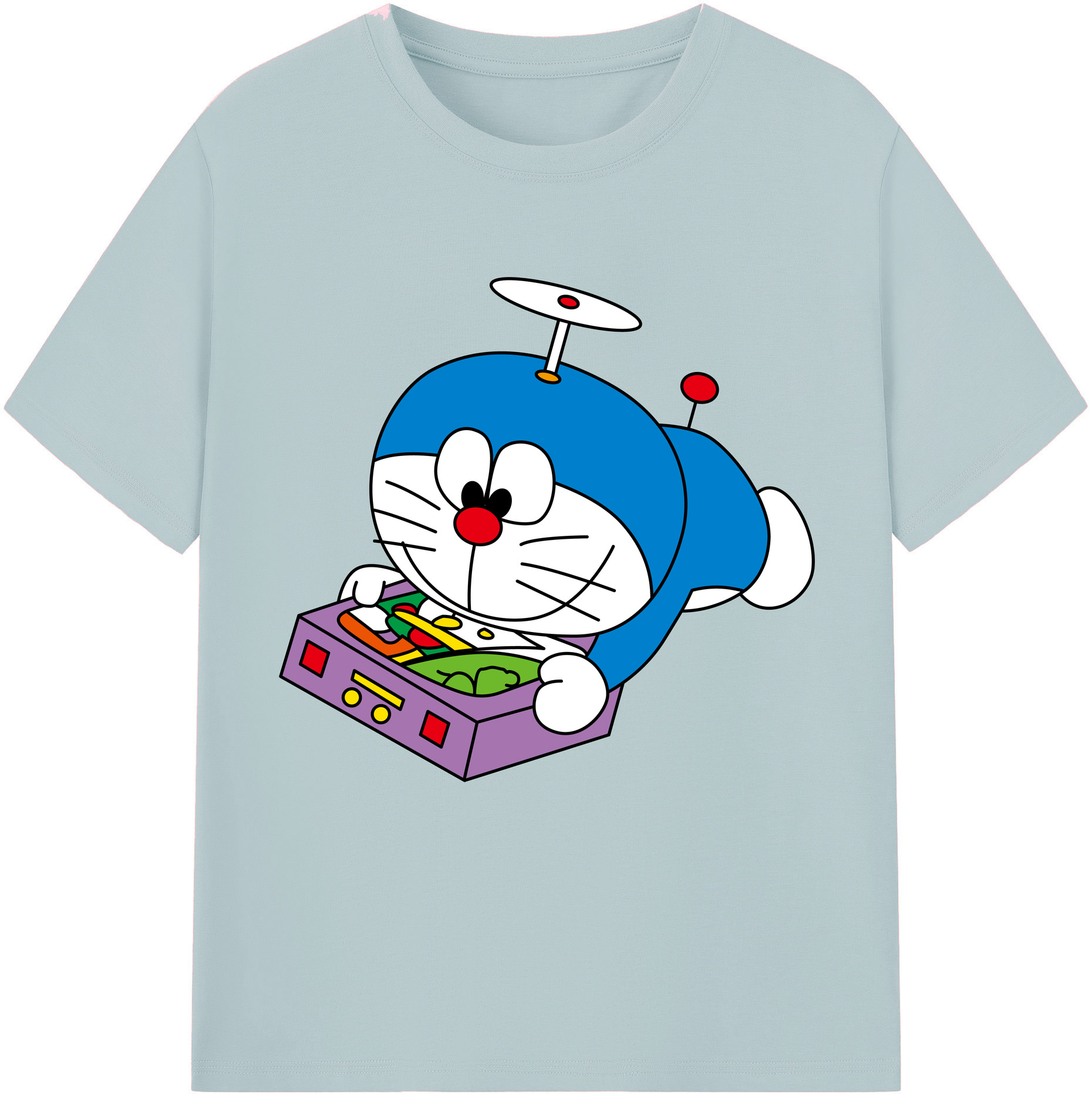 （画像用） ドラえもん Doraemon 綿100％半袖Tシャツ（フロントプリント）